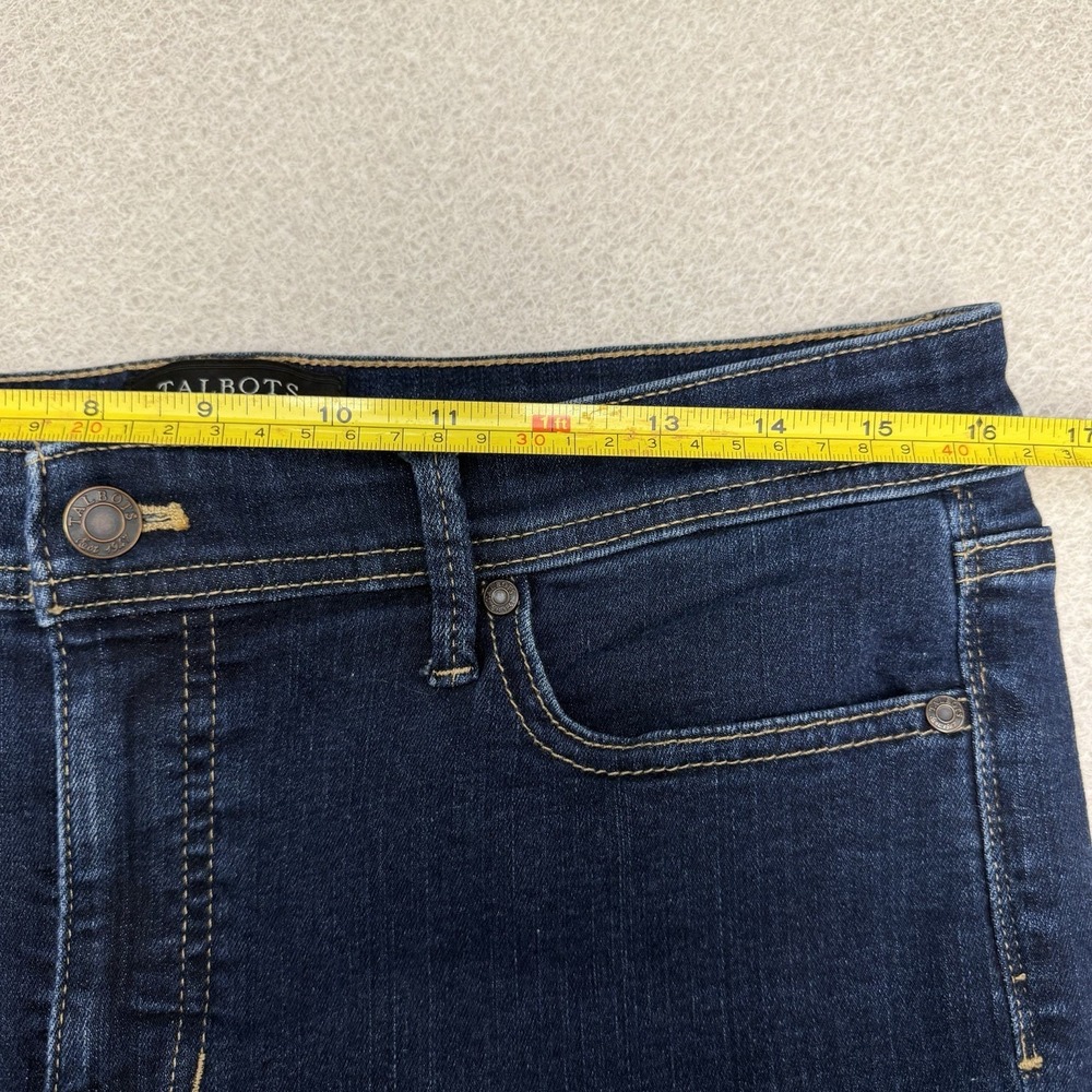 Talbots Barely Boot Jeans Women's Size 10 Dark Wash Waist 32 Inseam 31 - Picture 10 of 10
